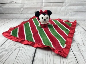 Hallmark Minnie Mouse Christmas Baby Lovey Disney Itty Bittys Satin Trim Plush - Picture 1 of 14