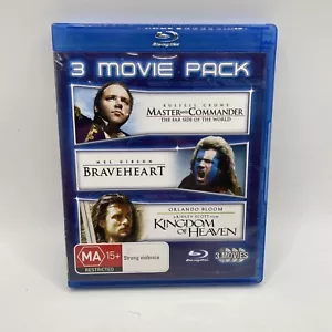Master And Commander / Braveheart / Kingdom Of Heaven 3 Movie Pack Blu Ray Reg B - Picture 1 of 4