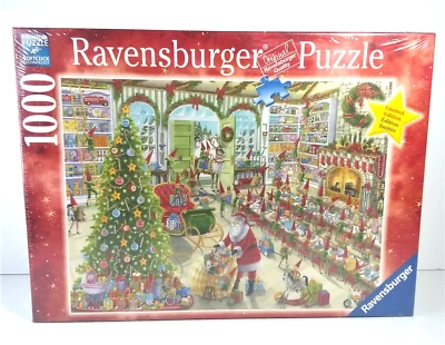 Ravensburger Puzzle 1000 Pc Santas Ready Limited Edition Christmas Holiday NEW - Image 1 of 4