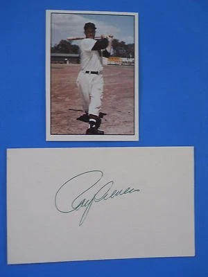 Roy Sievers Autograph on 3" X 5" Index card with Baseball card - Image 1 of 2