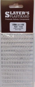 Slaters 1106 - 6mm High Letters & Numbers White Plastic - RM48 Post - Picture 1 of 7