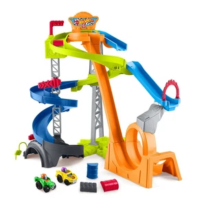 Nuevo en caja Little People Hot Wheels Spiral Stunt Speedway Race Track Juego - Imagen 1 de 4