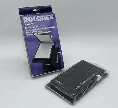 ROLODEX Autodex Telephone Address File Directory Pop-up Office Black Metal 67457 - Image 1 of 3