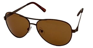 Perry Ellis Brown Men Sunglass Metal Aviator Brown, Brown Lens PE78 1 - Picture 1 of 13
