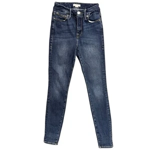Good American Jeans 0/25 blau Skinny GL873T Bio Baumwolle Stretch Türkei modern - Bild 1 von 8