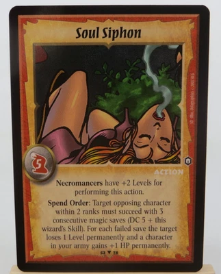 Tarjeta de acción WARLORD Saga of the Storm CCG SOUL SIPHON 52/78 #959 Foto 1 de 2
