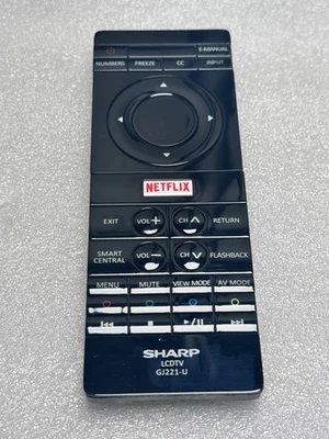 Controle remoto de TV LCD Sharp - GJ221-U com Netflix - Imagem 1 de 3