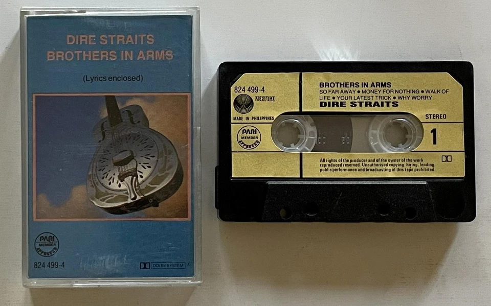 Dire Straits Brothers In Arms Cassette Tape TESTED Vertigo Philippines (1985) - Image 1 of 4