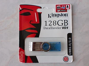 Kingston 128GB USB2.0/3.0 Data Traveler 101, G2 Flash Memory Stick Pen Drive - Picture 1 of 4