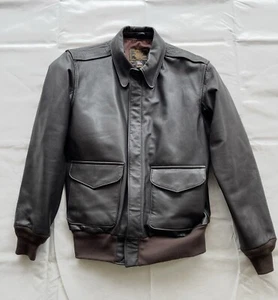 Cockpit USA 21st Century A2 Leather Bomber Jacket -- Made in USA (Long-Sized) - Picture 1 of 7
