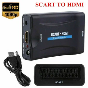 CONVERSOR EUROCONECTOR- AV SCART A HDMI Convertidor Adaptador Video Audio 1080P - Imagen 1 de 4