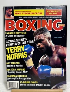 BOXING SCENE MARCH 1992 FIGHTER OFTHE YEAR: TERRY NORRIS. MIKE TYSON UP CLOSE - Picture 1 of 22