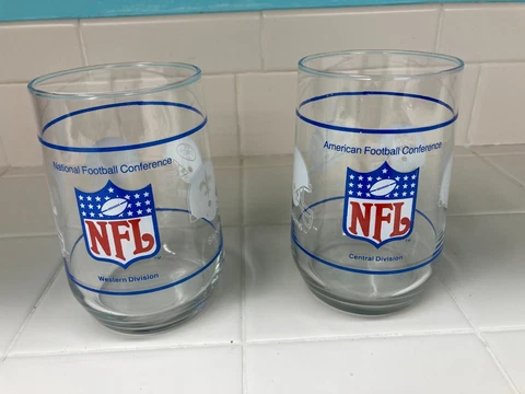 Vintage NFL American Football Conference Drinking Glass Cover