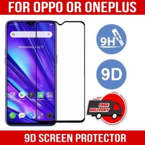 FOR OPPO A15/55 ONEPLUS 7T SCREEN PROTECTOR 9D FULL COVER GORILLA TEMPERED GLASS - Picture 1 of 4