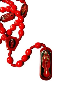19" Holy Death Rosary - Rosario Grande de La Santa, Tejido con Hilo - Picture 1 of 10
