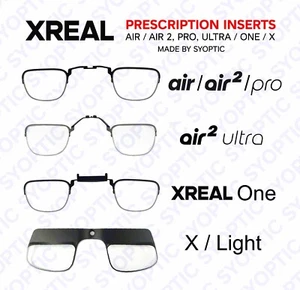 INSERTS Xreal Nreal AR AIR / AIR 2, PRO, ULTRA / ONE custom prescription glasses - Picture 1 of 8