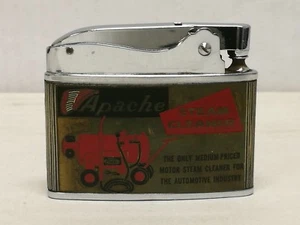 Flat Advertising Lighter Apache Steam Cleaner RARE Made In Japan - Picture 1 of 3