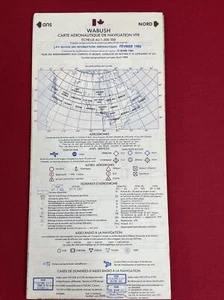 1986 WABUSH Aeronautical Chart Navigation Map 1st Ed. FRENCH LANGUAGE, Air 5019 - Picture 1 of 8