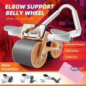 Automatic Rebound AB Roller Exercise Wheel Abdominal Wheel Anti Slip Fitness Gym - Picture 1 of 8
