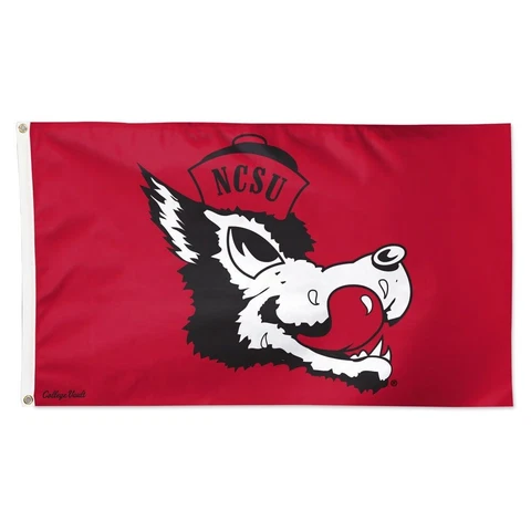 NC STATE WOLFPACK SLOBBERING WOLF VAULT 3'X5' DELUXE FLAG NEW WINCRAFT Cover