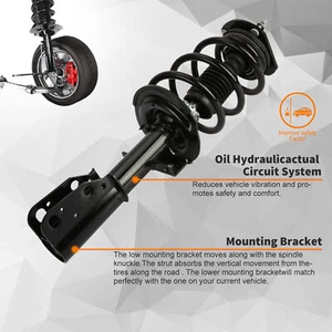 Front Struts Complete Struts Coil Assembly High-precision Stable Steel New - Picture 1 of 11