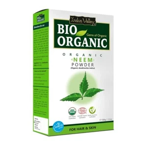 INDUS VALLEY Neem Powder 100% Organic & Chemical Free Hair Cleanser, 100 g x 2 - Picture 1 of 3