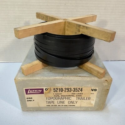 Linha de fita de reboque topográfica Lufkin 200 elos para 31-100 ou 61-200 quadros novo na caixa - Imagem 1 de 4
