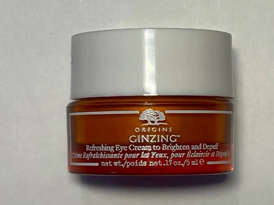 Crema refrescante para ojos Origins GinZing 0,17 OZ tarro de 5 ml para iluminar y desinflar Foto 1 de 4