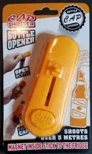 Flying Cap Shooter Beer/Bottle Cap Launcher Bottle Opener - Picture 1 of 4