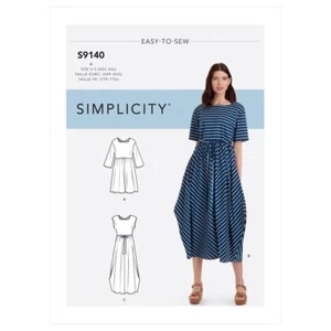 Simplicity Pattern S9140 Womens EASY Dress in 2 Styles Sizes XXS - XXL 4 - 26 - Picture 1 of 6
