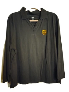 Women's 2XL UPS Polo Shirt Black Long Sleeve Clipper - Picture 1 of 6