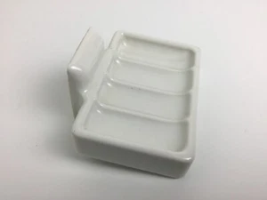Antique Soap Dish White Porcelain Wall Mount Architectural Salvage Soap Dish - Picture 1 of 4