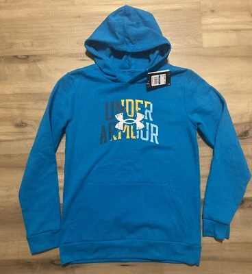 Under Armour Boy's YXL Blue Rival Hoodie Sweatshirt NWT Loose Fit - Image 1 of 3