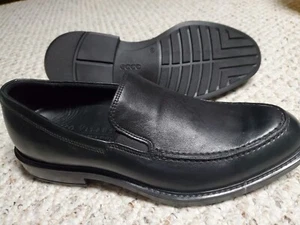 ECCO Vitrus schwarz Mokassinnaht Leder Herren Slipper Halbschuh Schuhe Größe 9/42 EUC!! - Bild 1 von 8