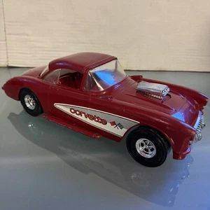 Vintage TootsieToy 1957 Red Corvette Plastic Toy Car Made in USA 13" - Picture 1 of 6
