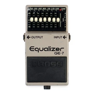 Boss GE-7 Equalizer Guitar Effect Pedal Graphic Equalizer Silver Tested - Picture 1 of 6