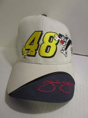 Jimmie Johnson NASCAR #48 Looney Tunes Sombrero Piolín Silvestre Persecución Auténtico NUEVO Foto 1 de 4