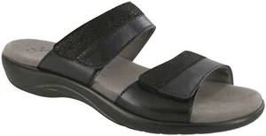 SAS Women's Shoes Nudu Slide Sandal Midnight Black Many Sizes & Widths New - Picture 1 of 6