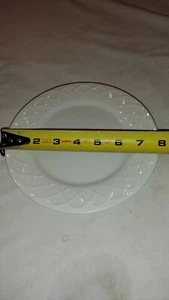 Oneida Picnic Basket Weave 7.5" Salad Dessert Plate Stoneware Embossed  - Picture 1 of 3