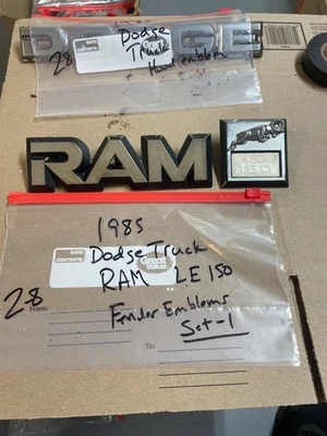 🔥 81 - 93 Dodge Ram Truck LE 150  Emblem set - Fender  OEM - Image 1 of 4