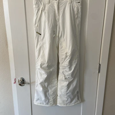 女士小号 Helly Hansen Tech 白色滑雪滑雪板裤 Thinsulate $200 — 第 1/4 张图片