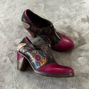 L'artiste Spring Step Raina Botines Zapatos Tacones 40 EE. UU. 9 Cuero - Imagen 1 de 7