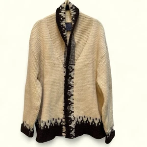 Vintage Pendleton Men’s 100% Shetland Wool Knit Shawl Cardigan 70s Size XL - Picture 1 of 9
