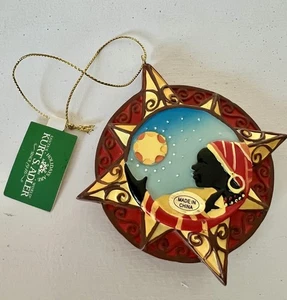 Hermoso adorno raro Kurt S. Adler en forma de estrella doble cara nuevo con etiquetas A0125 - Imagen 1 de 3