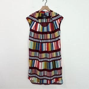 Anthropologie Maeve Au Revoir Dress Retro Mini Colorful Classic size 4 - Picture 1 of 8