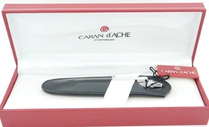 Caran d'Ache Ecridor XS Rhodium Retro Pattern Ballpoint Pen - New In Box - Picture 1 of 5