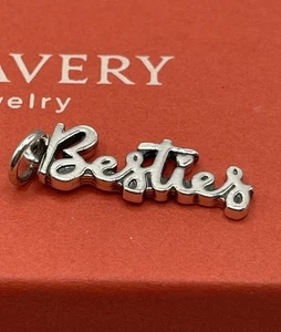 James Avery Sterling Silver "Besties" Charm Uncut Loop - Picture 1 of 3