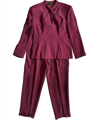 Conjunto de dos piezas de 10 frambuesas vintage August seda 100 % seda para mujer Foto 1 de 4