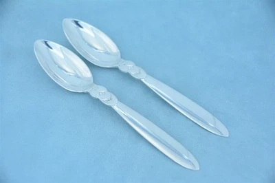 2 cucharas Georg Jensen cactus plata esterlina 6" fruta naranja cítricos sin monograma Foto 1 de 4