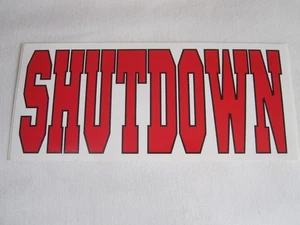 SHUTDOWN New York Hardcore (NYHC) Band Bumper Sticker - Picture 1 of 12